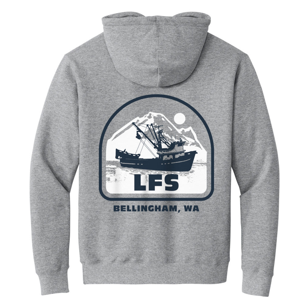LFS, Bellingham Boat & Mountain Logo Sweatshirt, Long Sleeve, Pullover