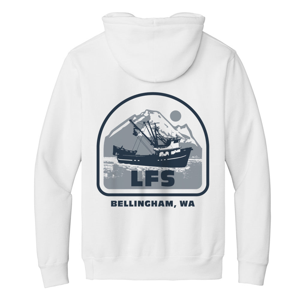 LFS, Bellingham Boat & Mountain Logo Sweatshirt, Long Sleeve, Pullover