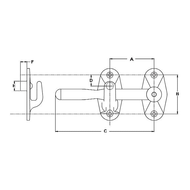 Buck Algonquin Transom Latch, Locking, Small