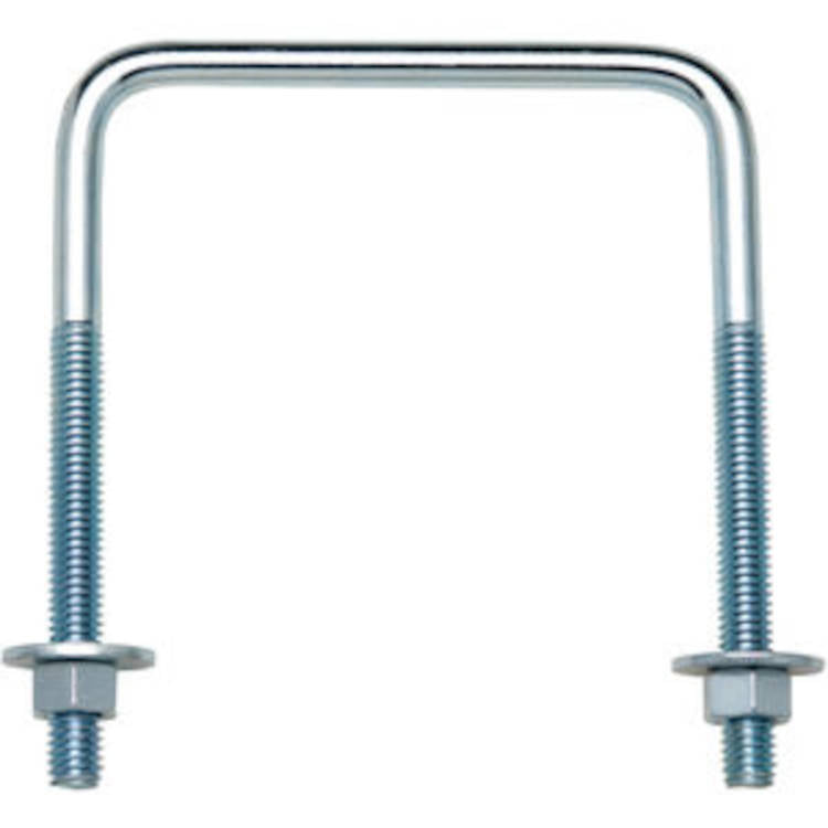 Tie Down Trailer Square U-Bolts, Zinc Plated
