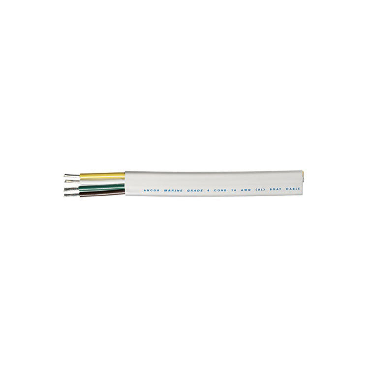Ancor Flat Trailer Cable, 16/4 AWG