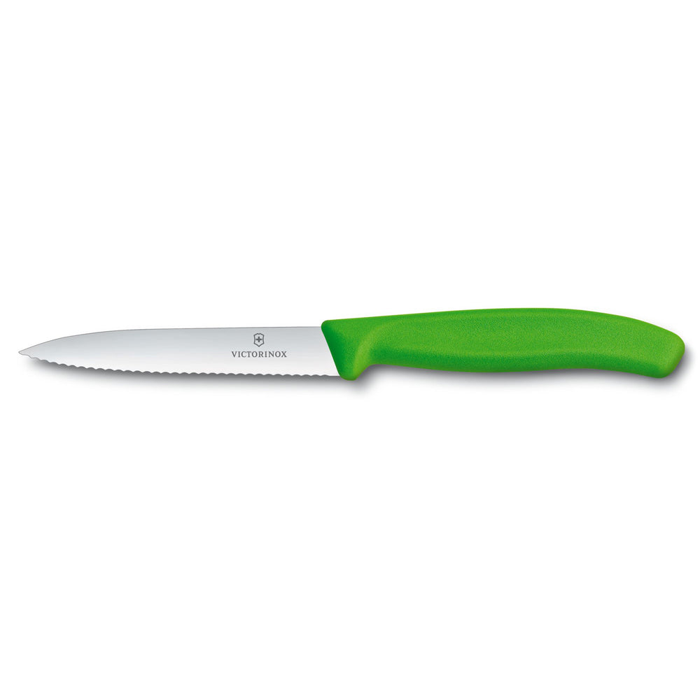 Victorinox Spear Point Paring Knife, Serrated 4" Blade