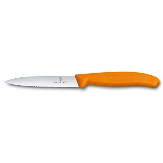 Victorinox Spear Point Paring Knife, Serrated 4" Blade