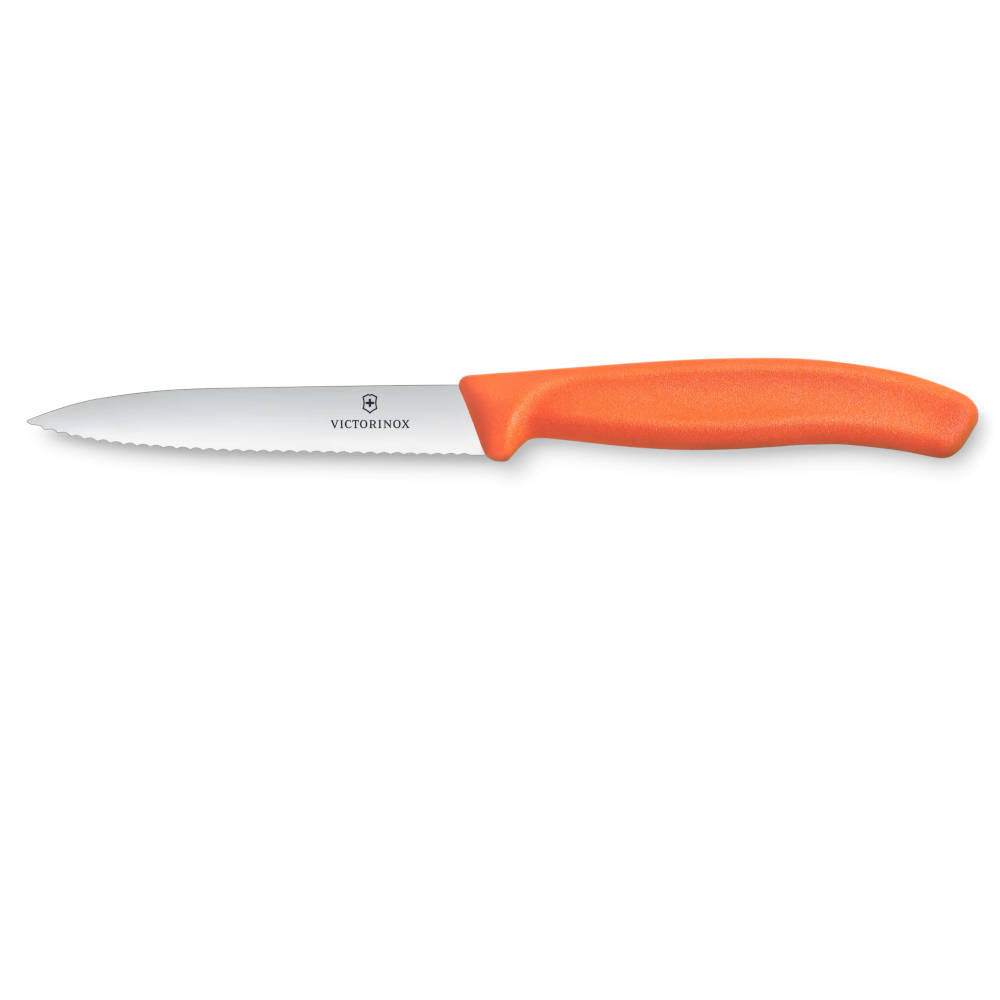 Victorinox Spear Point Paring Knife, Serrated 4" Blade