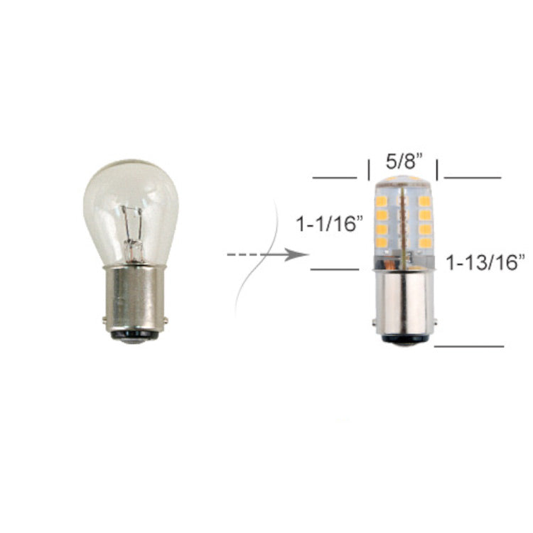 Scandvik LED Bayonet Bulb, 41084P, 12/24v, Parallel Pins, Warm Light