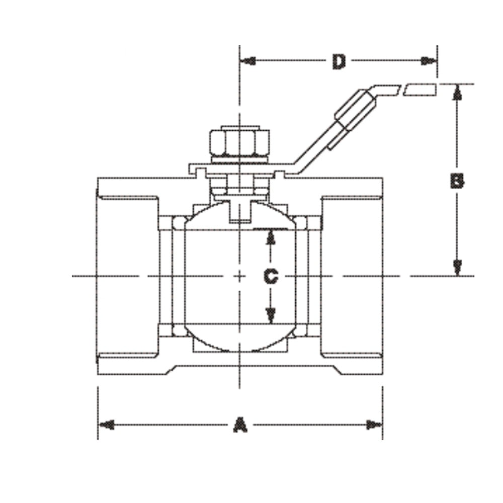 Legend Valve One-Piece Conventional Port Stainless Steel Valve, T-710