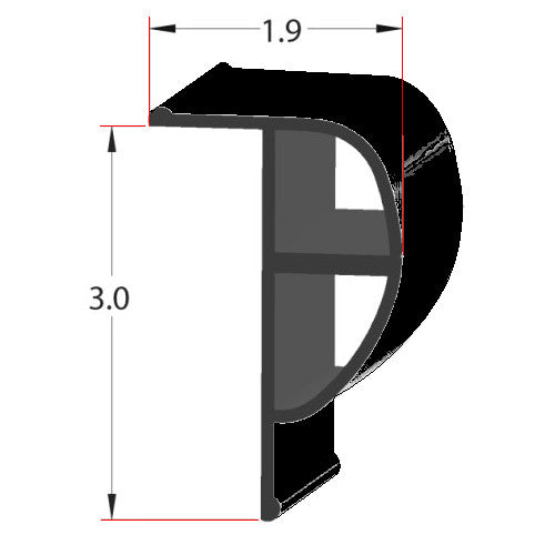 Taylor Made Dock Pro Vinyl Dock Edging "P" Shape