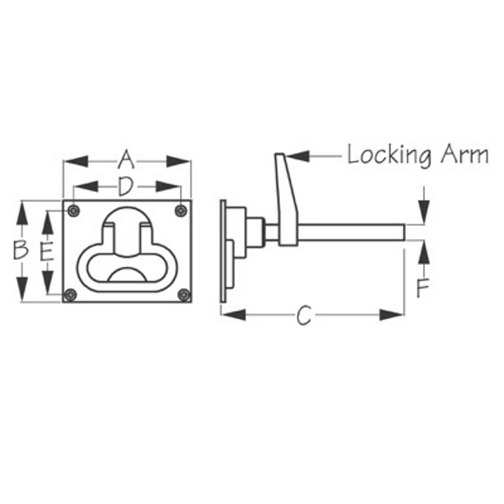 Sea-Dog Hatch Handle Latch