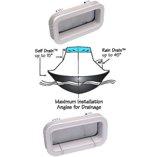Newport Ports - 512 Self Drain Ports, 7-3/4" x 14-5/8" Overall