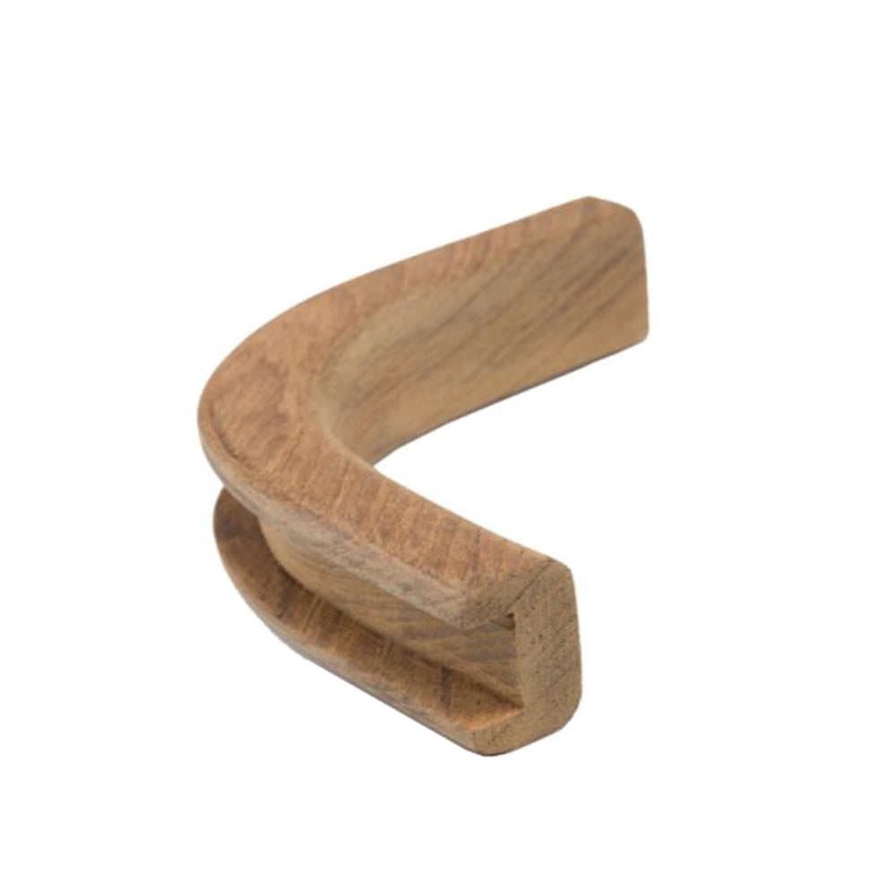 Teak Bulkhead Molding Inside Corner-1/2" Track