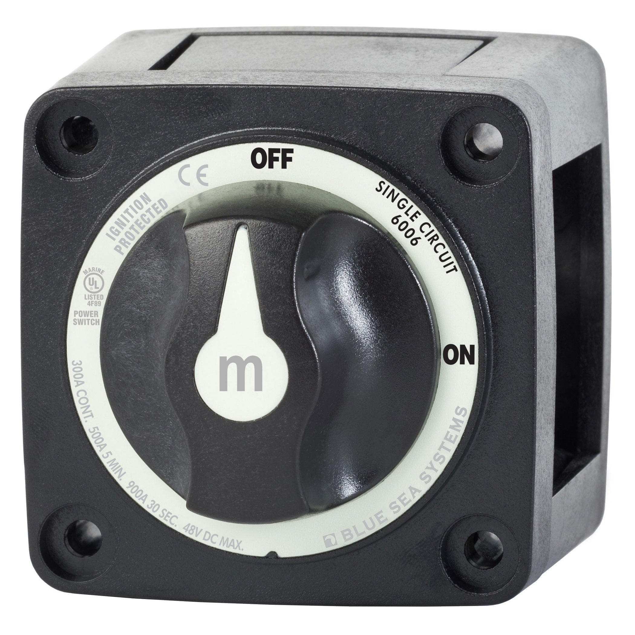 Blue Sea M-Series Mini On-Off Battery Switch with Knob