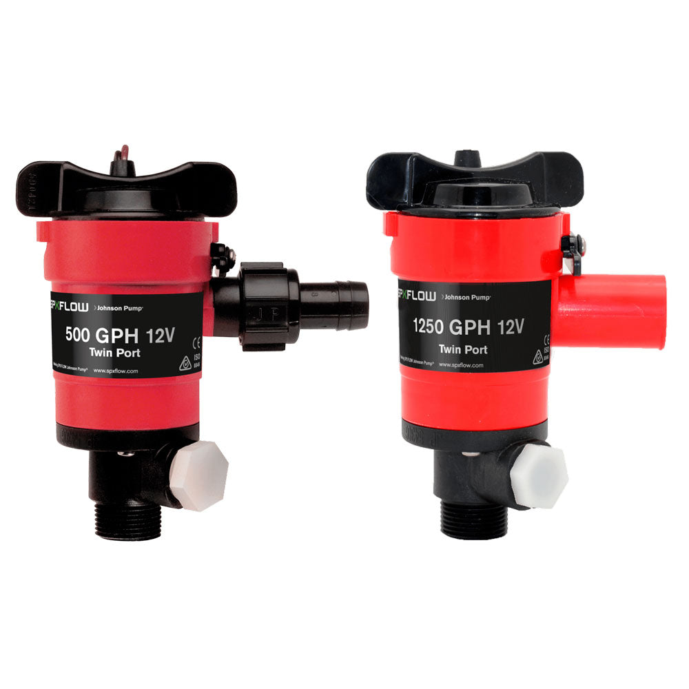 Johnson 12V Twin Port Livewell / Washdown Pumps