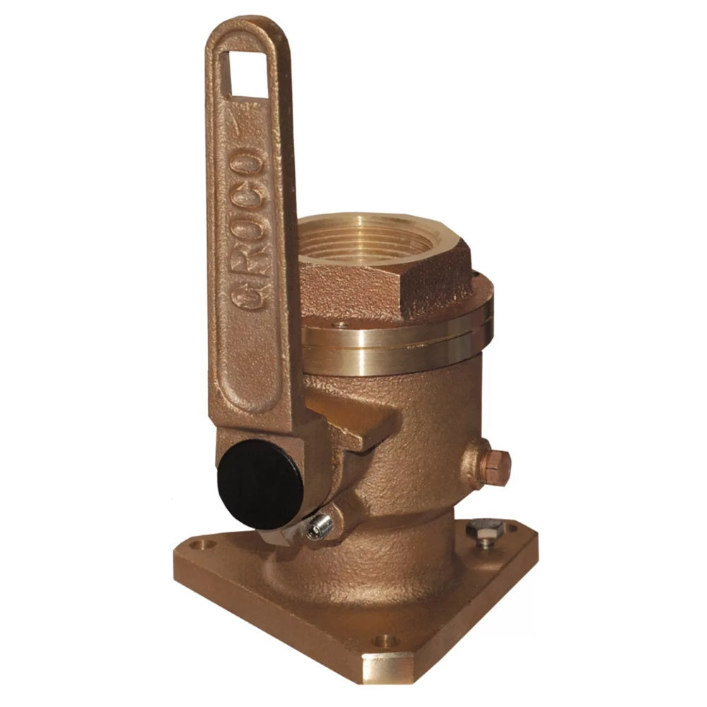 Groco Bronze Full-Flow Flanged Ball-Type Seacocks