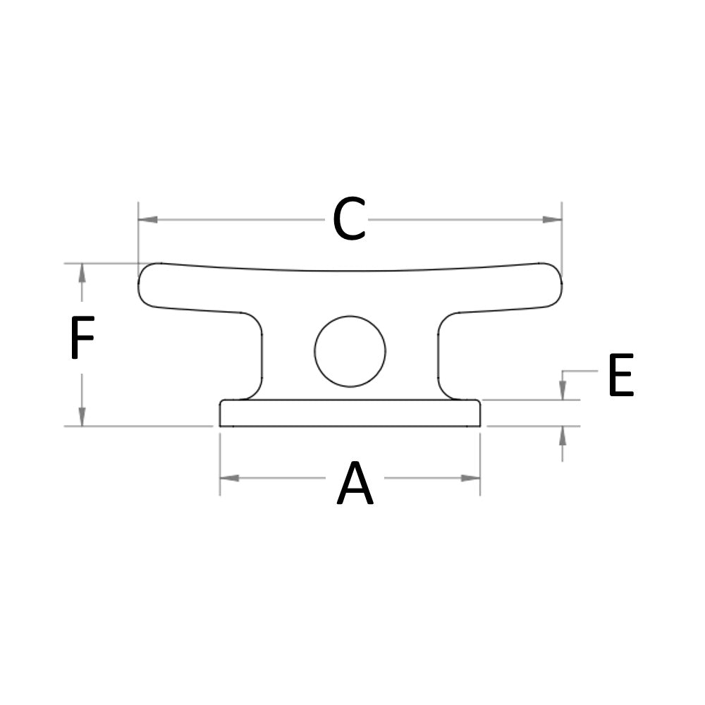 Fraser Bronze Aluminum Weld-On Deck Cleat