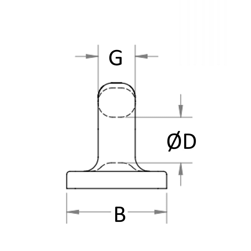Fraser Bronze Aluminum Weld-On Deck Cleat