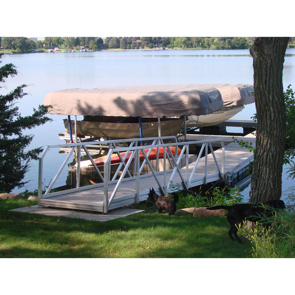 Covertuff Canopies for Shoremaster Boat Lifts
