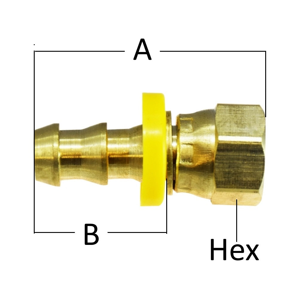 Midland Metal Female 37° JIC Flare Swivel Brass Fitting