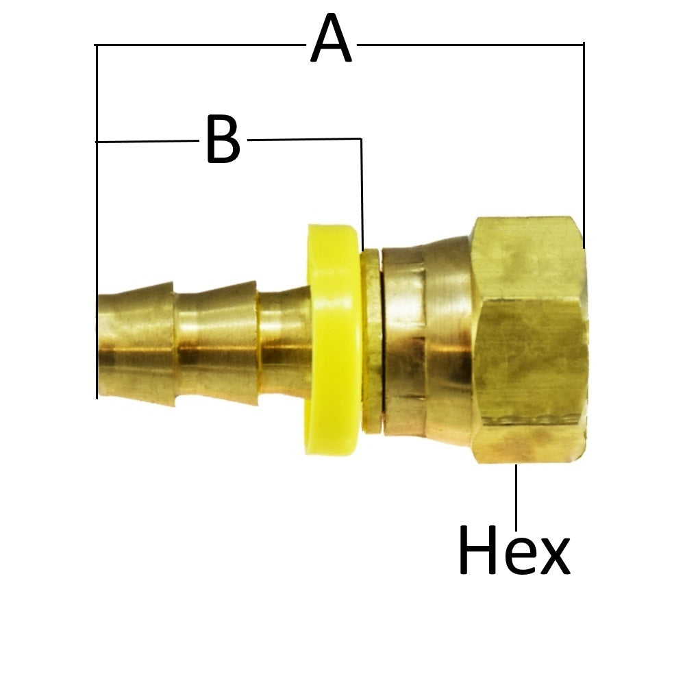 Midland Metal Female Gasket Seal Swivel- NPSM Brass Fitting