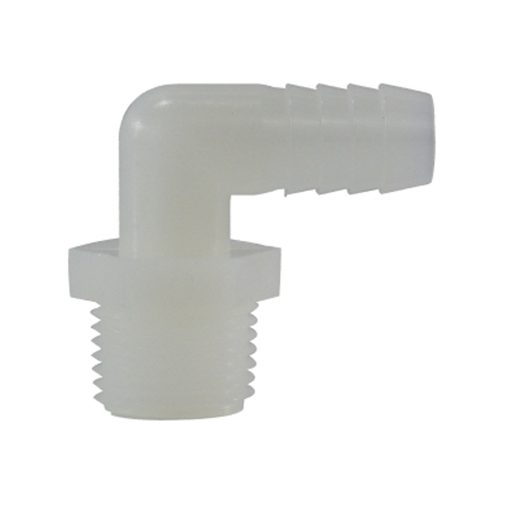 Midland Industries Nylon Elbow Fitting, Hose Barb x MIP (NPT) Threaded