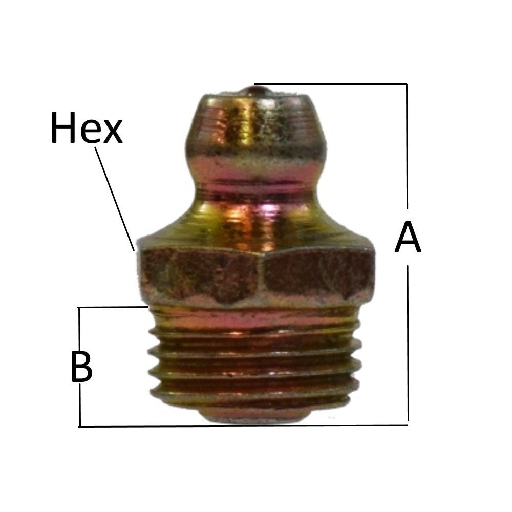 Midland Metal Pipe Thread Ball Check Steel Grease Fitting