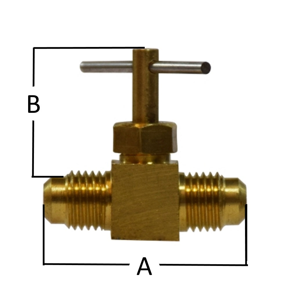 Midland Metals Flare x Flare Brass Needle Valve