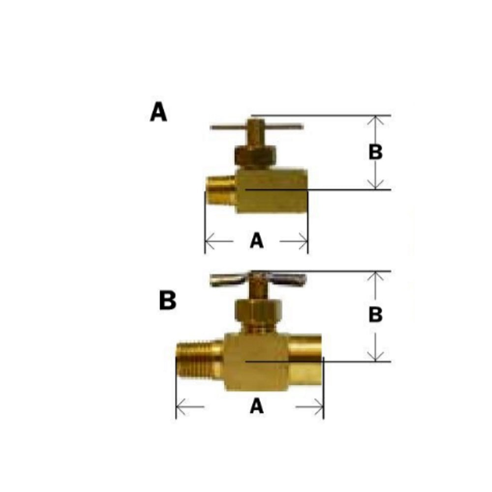 Midland Metals Male x Female Pipe Needle Valve