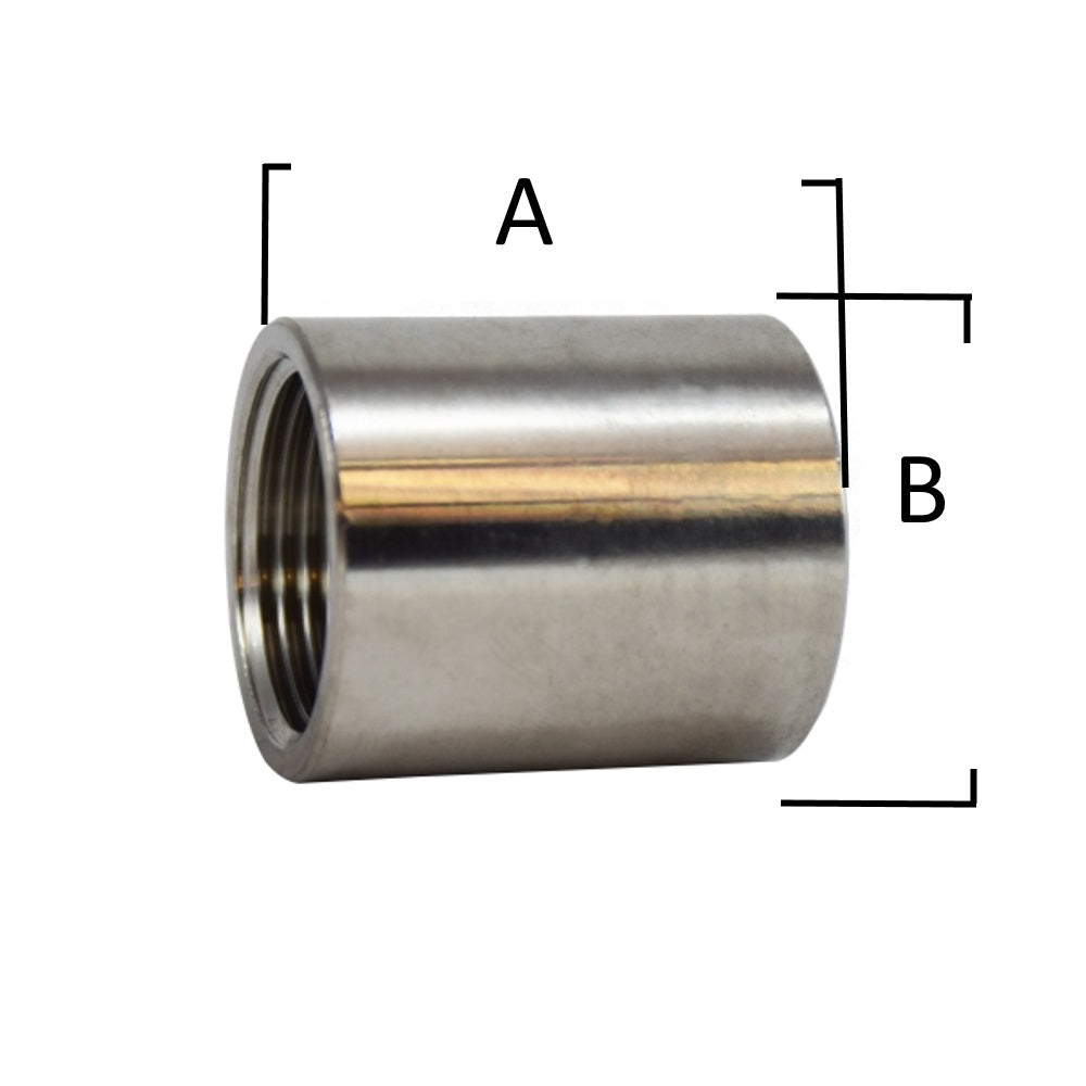 Midland Metals 304 Stainless Steel O.D. Machined Couplings