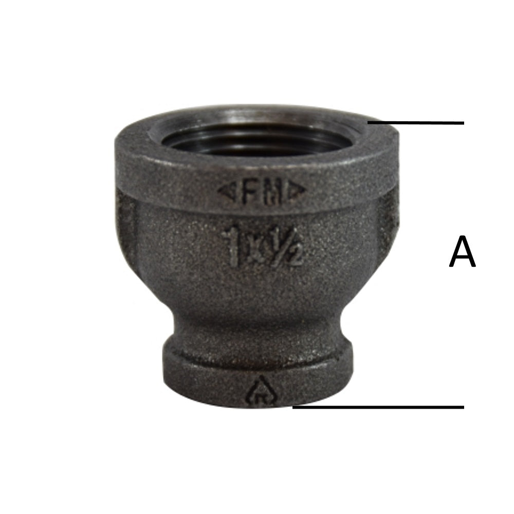 Midland Metals Black Reducing Coupling Fittings