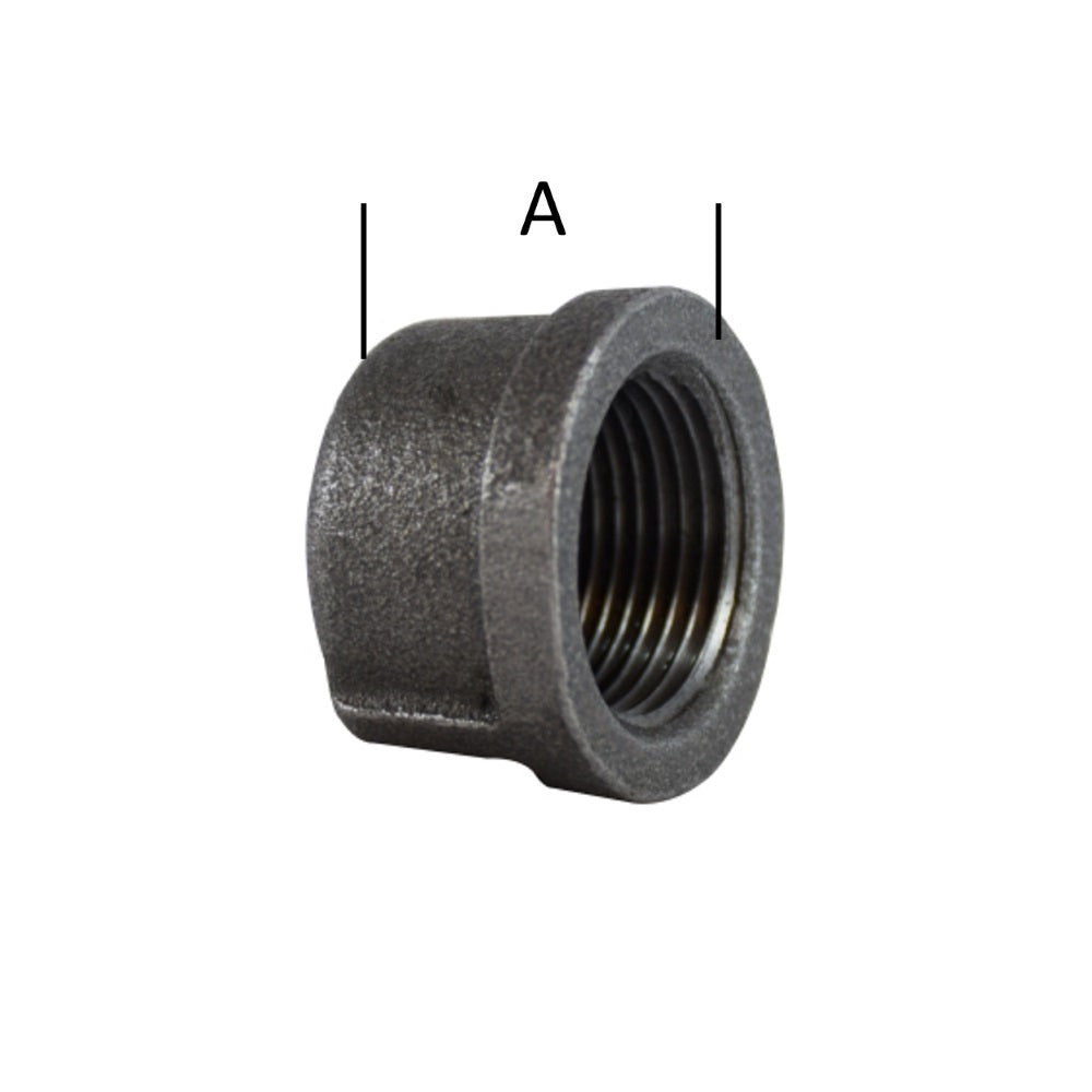 Midland Metals Black Cap Fittings