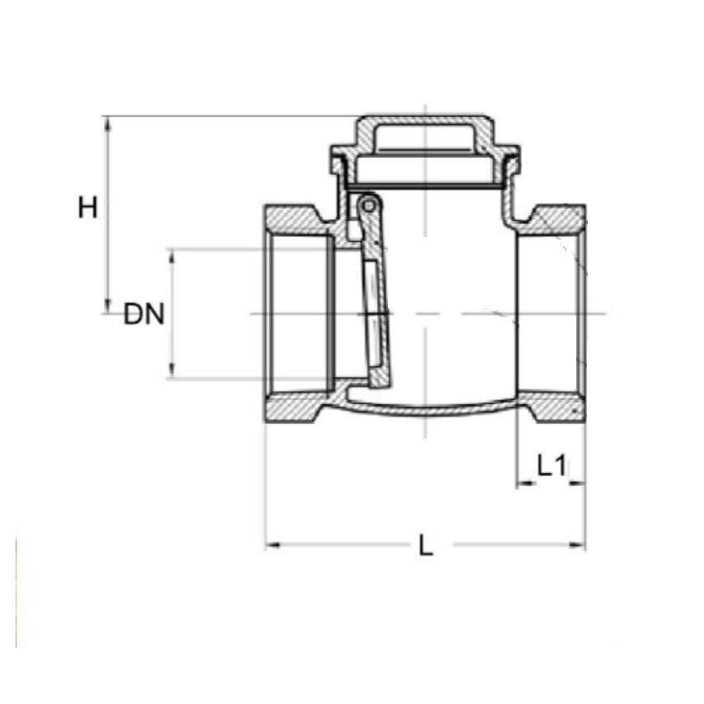 Midland Metals Brass Swing Check Valve