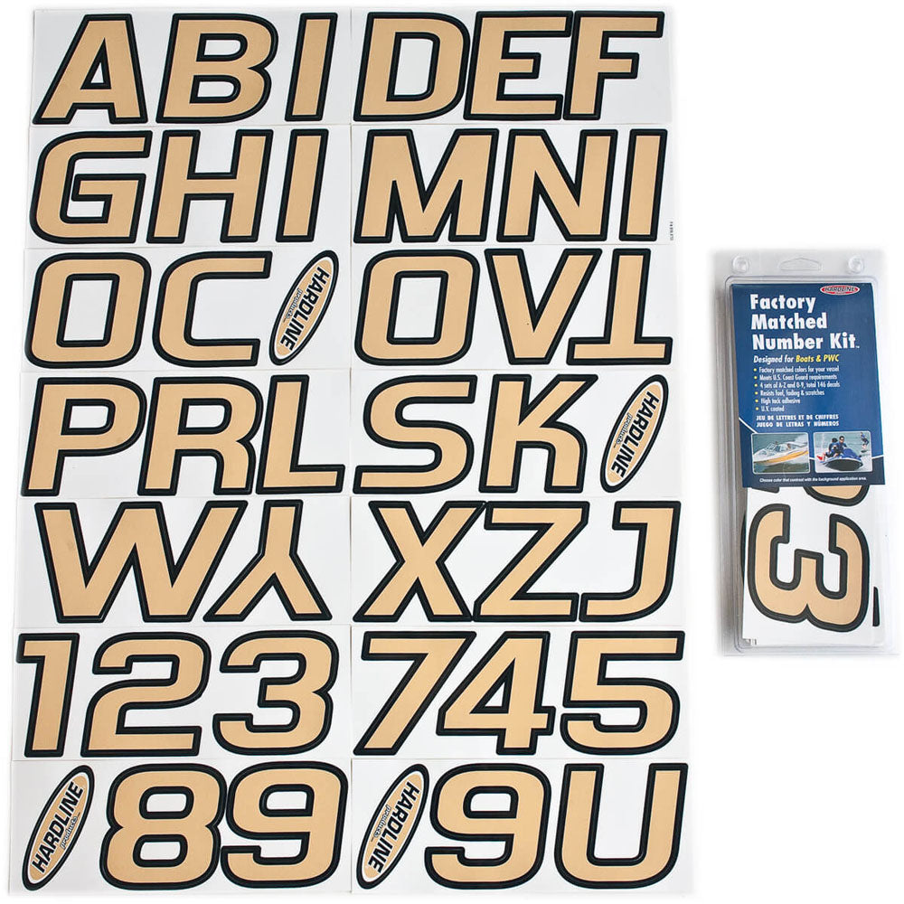 Hardline 3" Boat Lettering Registration Kit