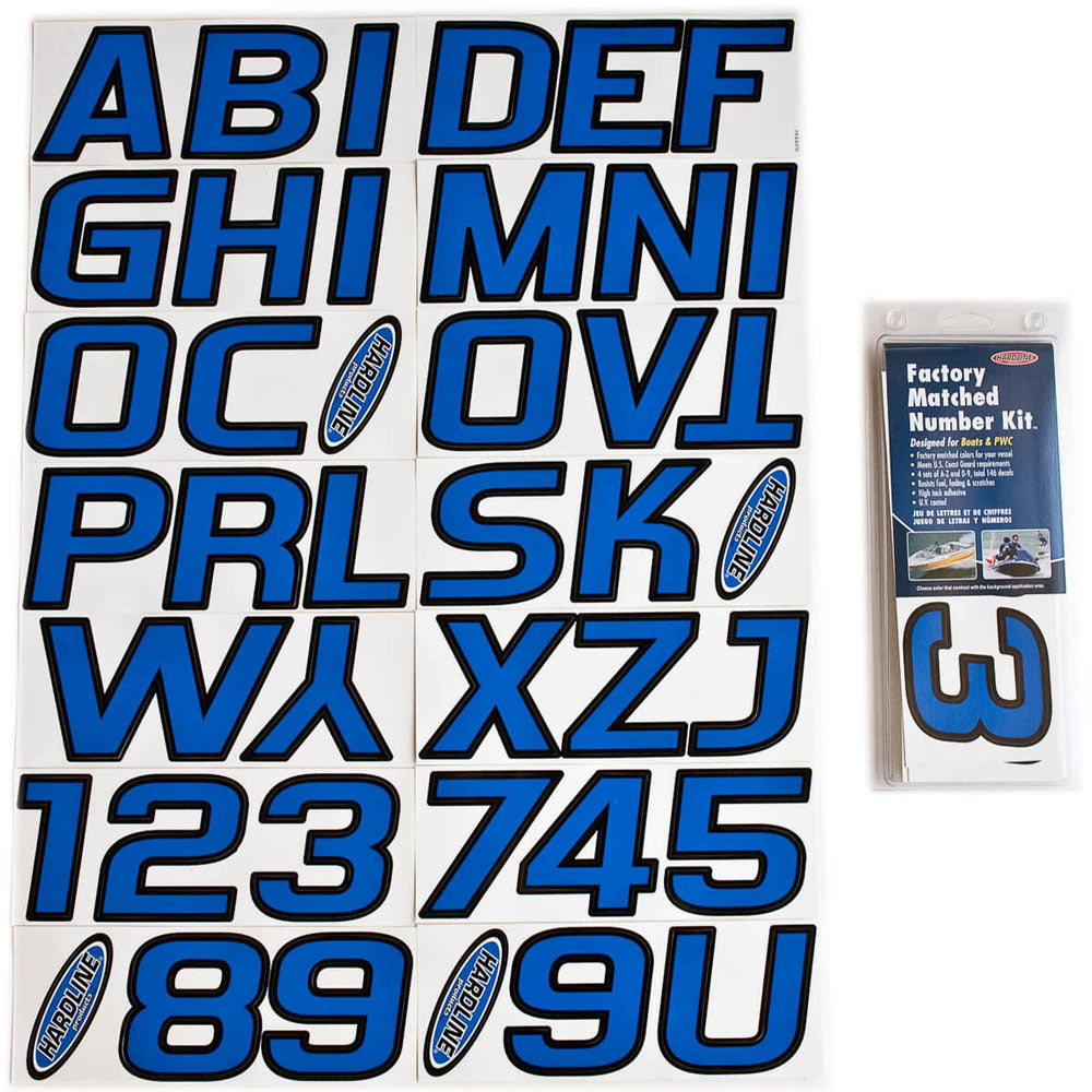 Hardline 3" Boat Lettering Registration Kit