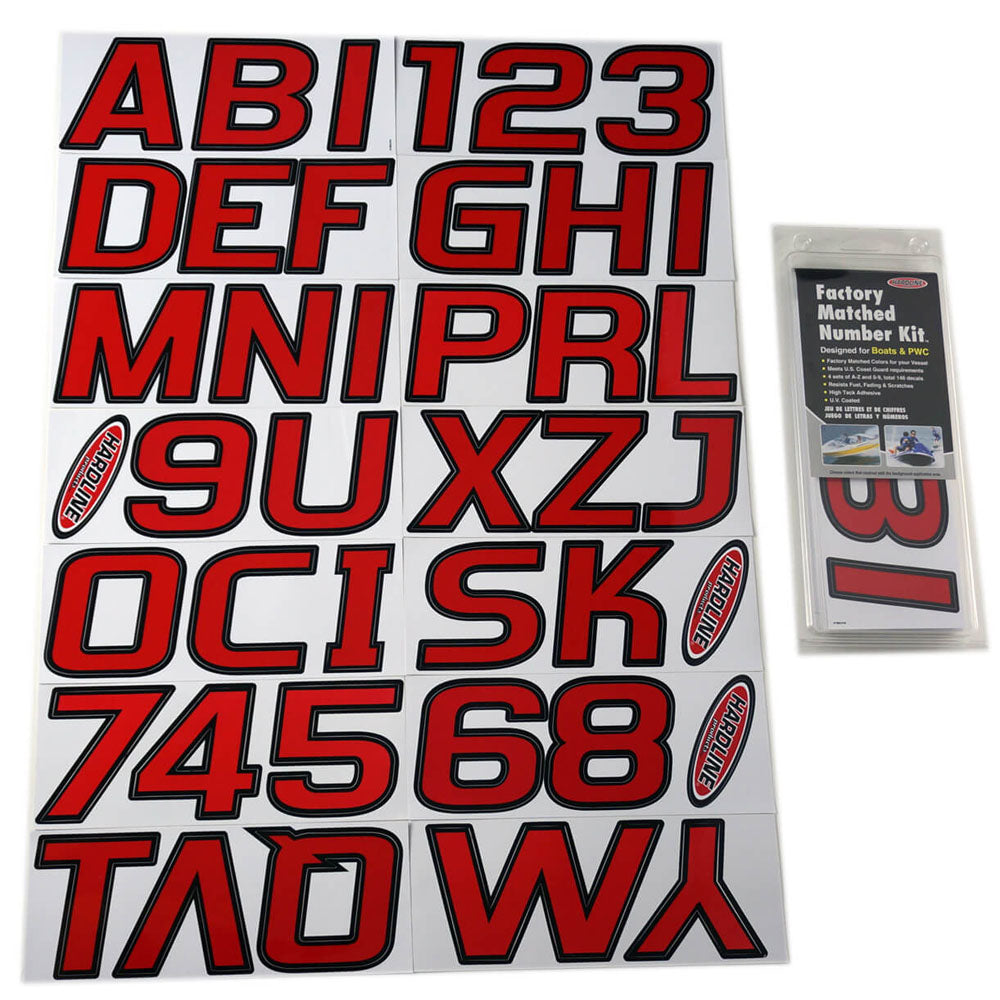 Hardline 3" Boat Lettering Registration Kit