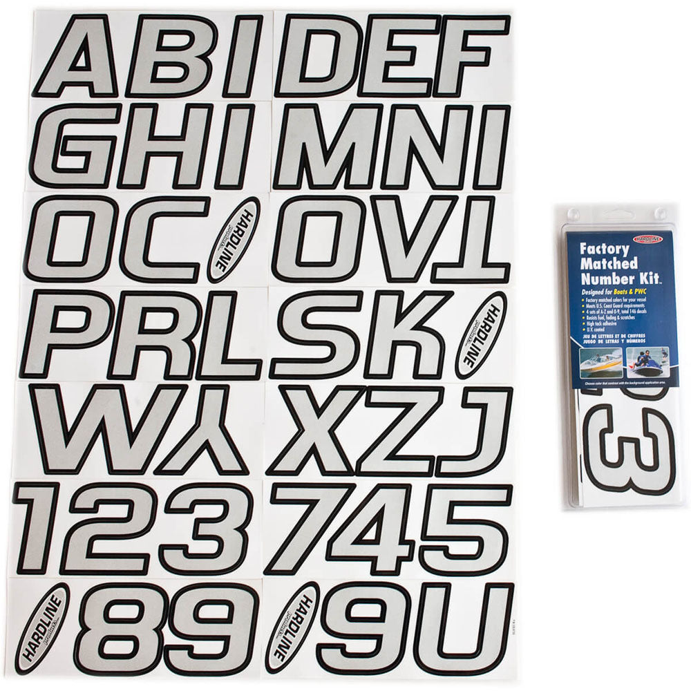 Hardline 3" Boat Lettering Registration Kit