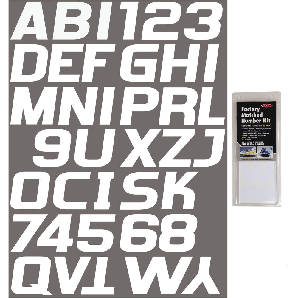 Hardline 3" Boat Lettering Registration Kit