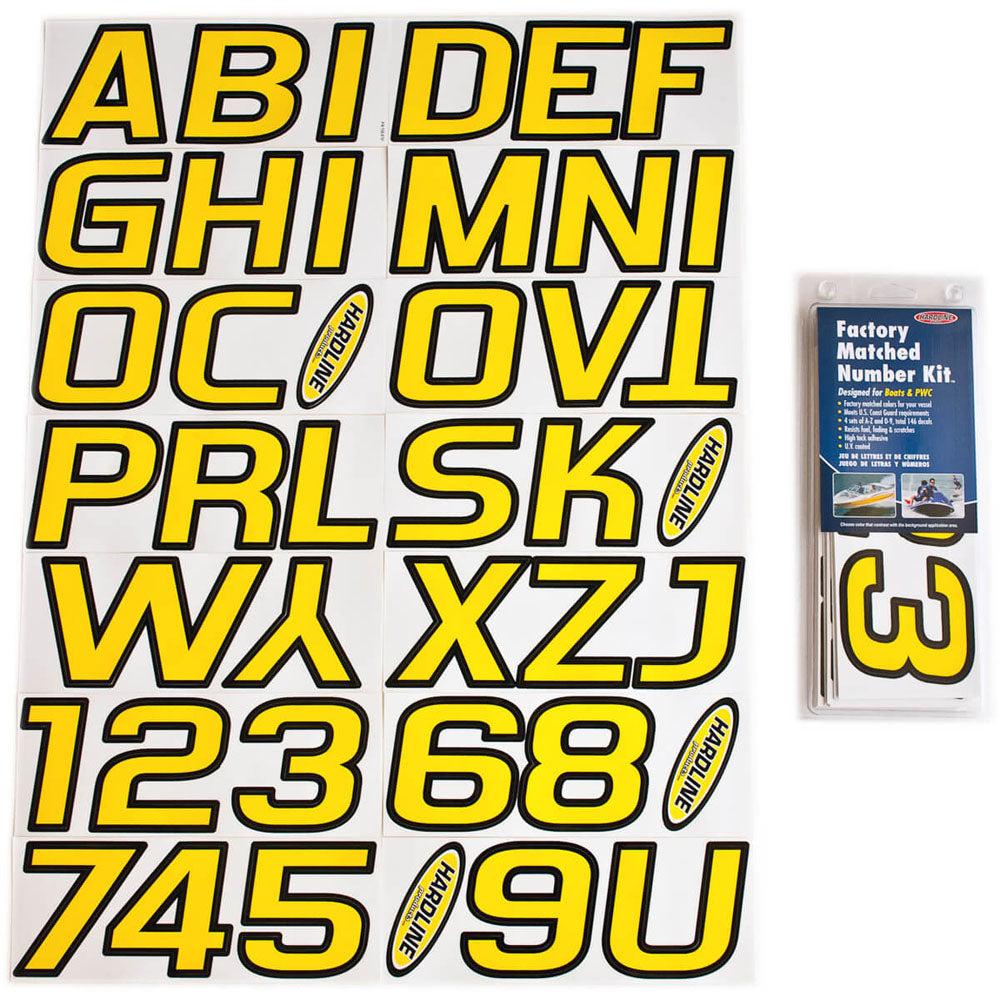Hardline 3" Boat Lettering Registration Kit