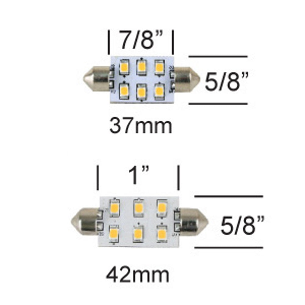 Scandvik Warm White Festoon Wafer Bulb