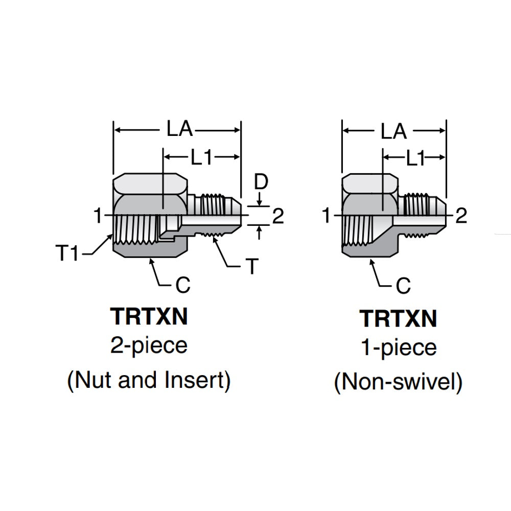 Parker 37° Flare Tube End Reducer