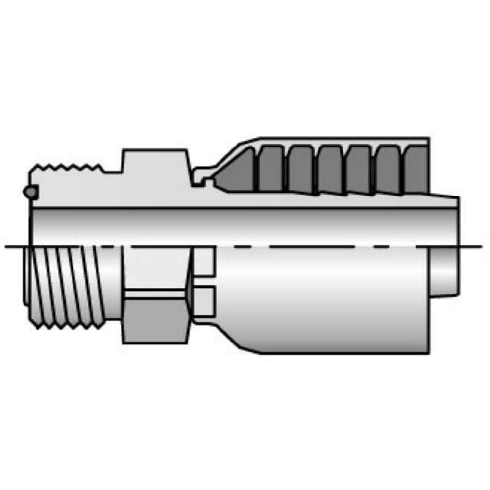 Parker 1J043 Crimp Style Hydraulic Hose Fitting