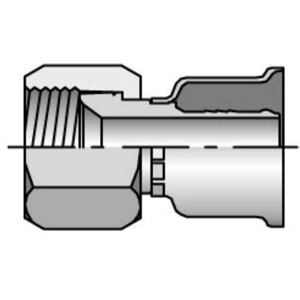 Parker 26 Series Female JIC 37° SAE 45° Dual Flare Swivel Fittings