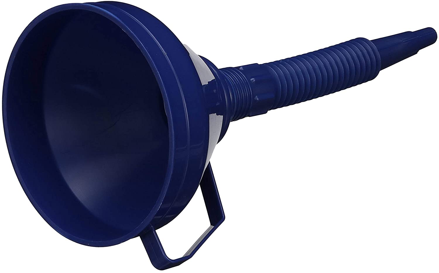 Seachoice Long Blue Flexible Funnel With Stainless Steel Strainer and Handle