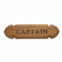 Cabin Teak Captain Name Plate