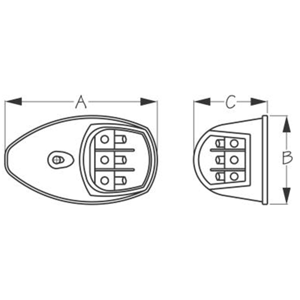 Sea-Dog 400073-1 LED Side Light, Side Mount, Black