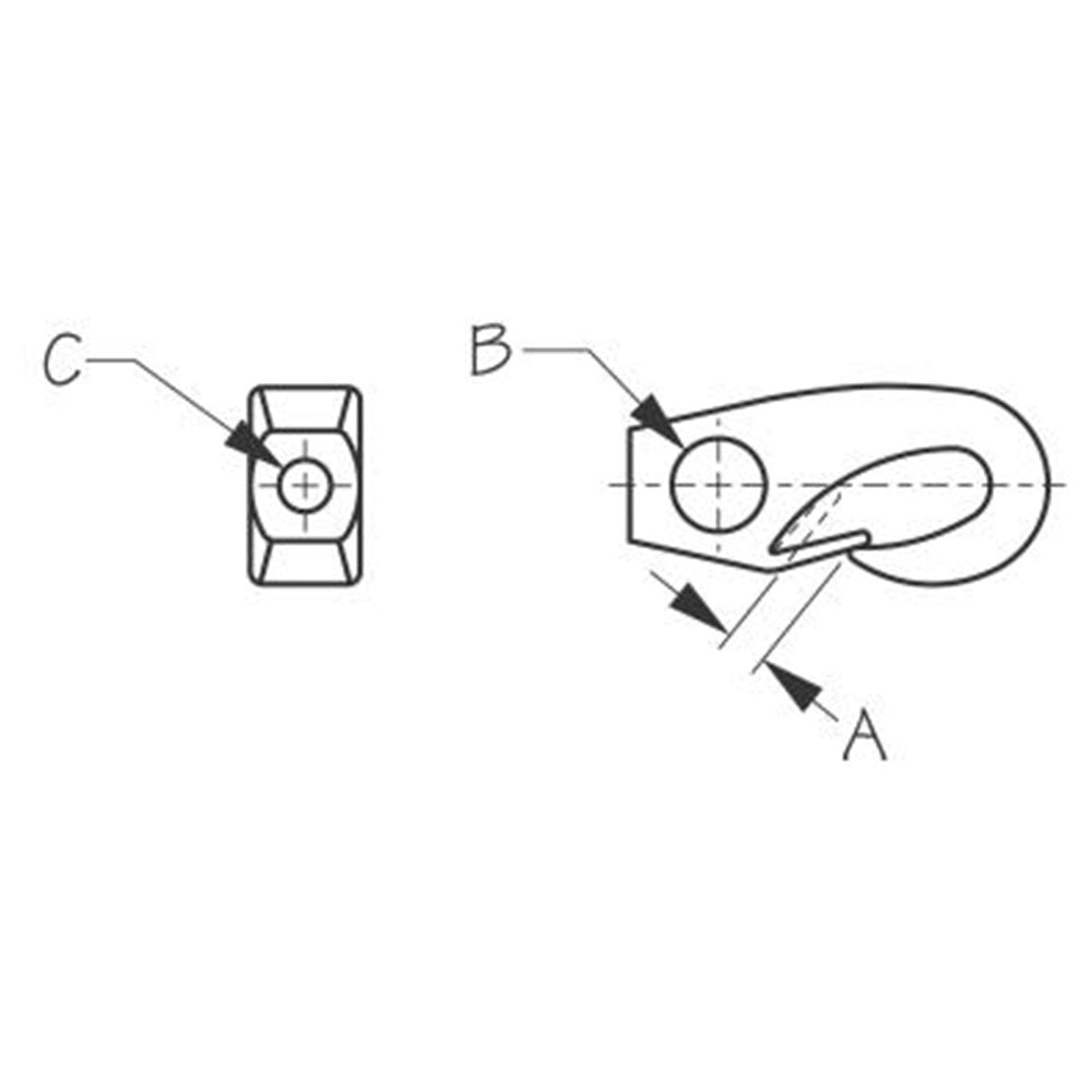 Sea-Dog, Bungee, Shock Cord Clips, Black, 3/8"