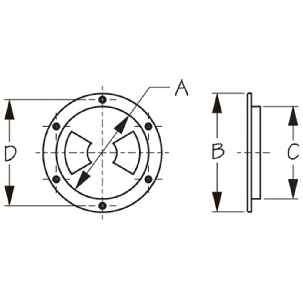 Sea-Dog Deck Plate Quarter Turn