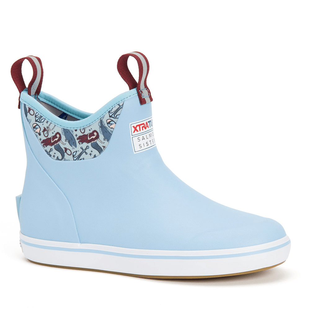 Xtratuf Women's 6" Boots W/ Salmon Sisters Mermaid Print