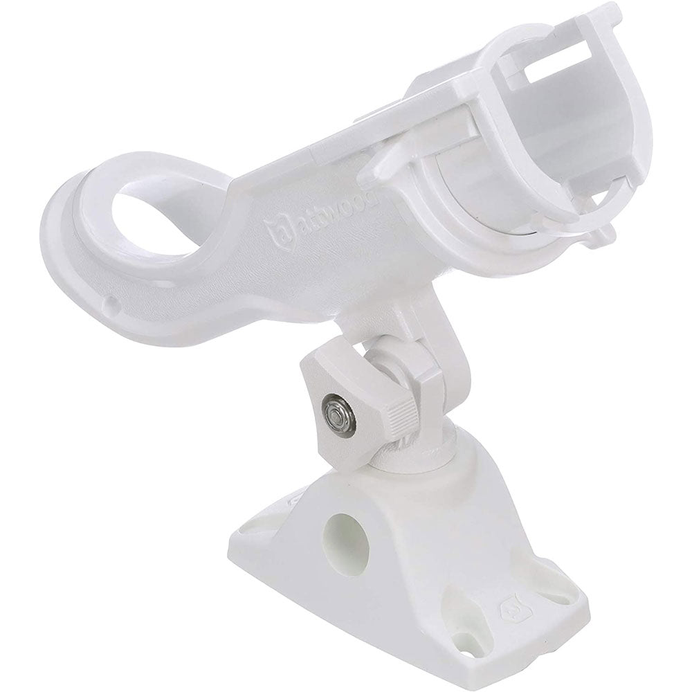 Attwood Adjustable Rod Holder With Bi-Axis Mount-White