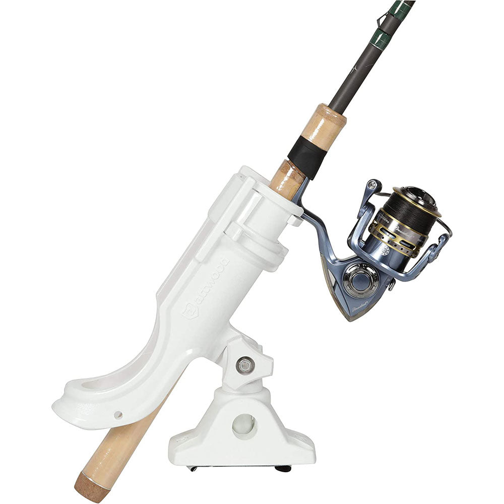 Attwood Adjustable Rod Holder With Bi-Axis Mount-White