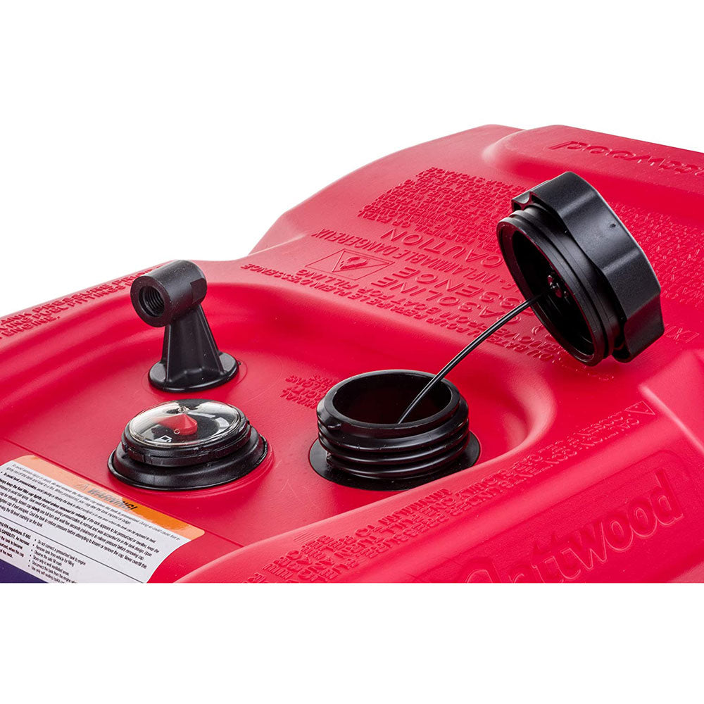 Attwood Portable Fuel Tank, 6 Gallon w/Gauge, EPA/CARB Compliant