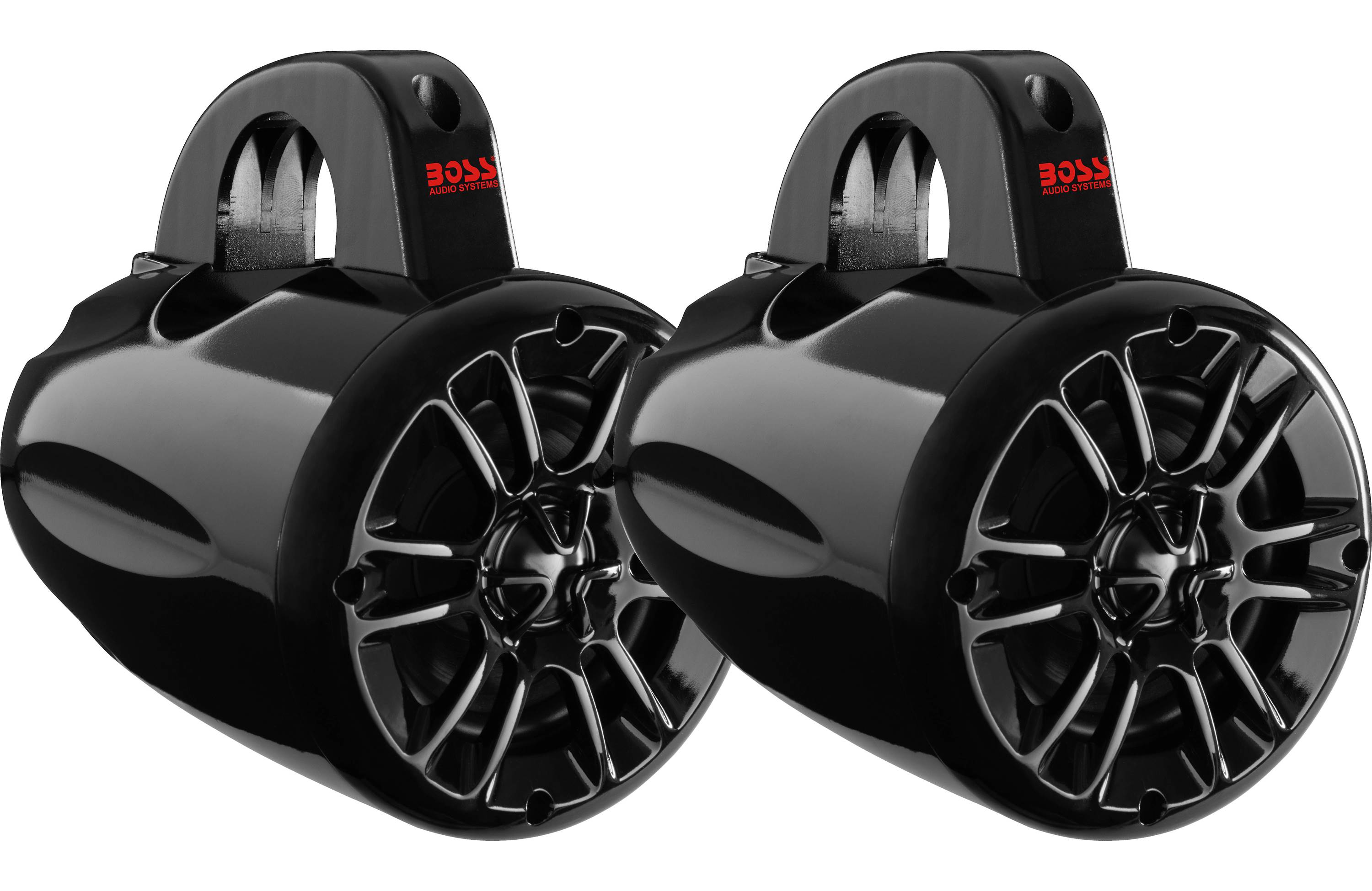 Waketower Speaker System, Pair Boss 4" Weatherproof, 2-Way, Black